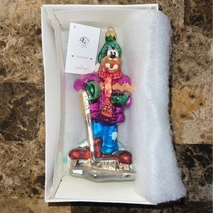 Christopher Radko Goofy hockey ornament
